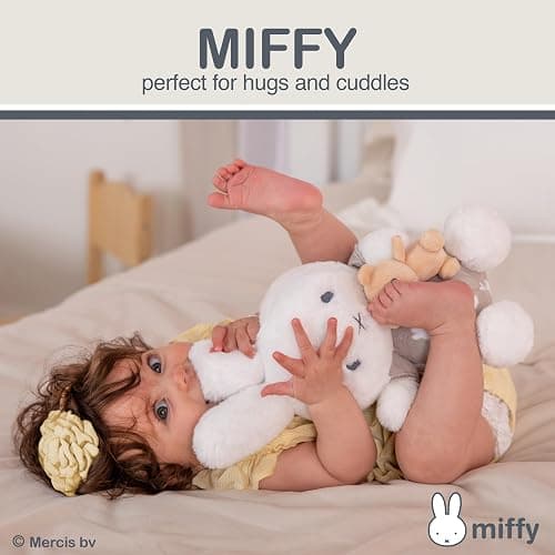 Kids Preferred Miffy Baby Keywind Musical - Super Soft Plush Toy, Plays Rockabye Baby, Swaying Head, Neutral Colors, Ages 0 Months and Up, 12 in thumbnail 3
