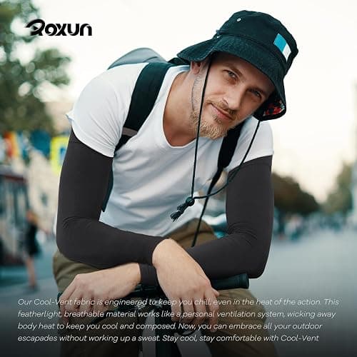 ROXUN Arm Sleeves Cooling UV Sun Protection Sport Compression for Men Women | UPF50,Seamless cover arms,Tattoo-covering,Lightweight & breathable,daily wear,Outdoor work,Basketball Baseball,Mangas thumbnail 7