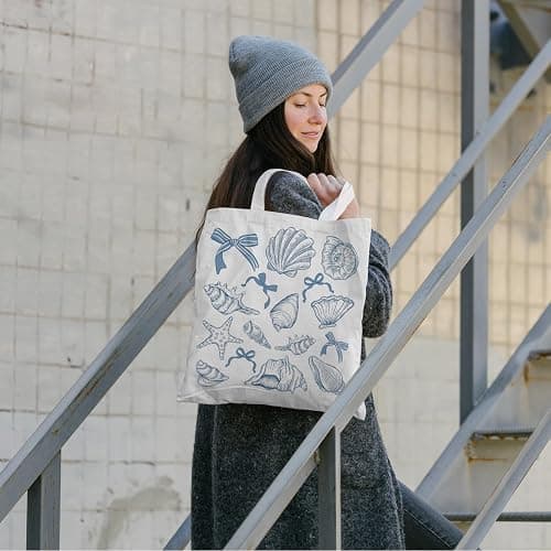LZYRF FBB Ocaen Beachy Ocean Sea Fish Reusable Grocery Shopping Bag thumbnail 5