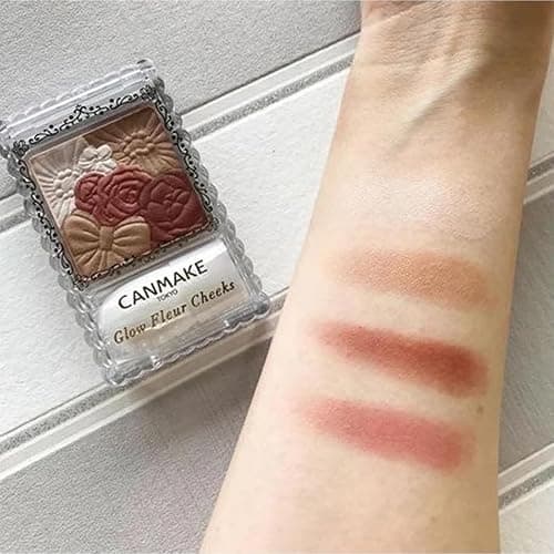 CANMAKE - Glow Fleur Cheeks - Long-Lasting Light Natural Blending Gentle Pearl Radiance - 0.20oz (5.7g) (16 Lilac Fleur (4901008313917)) thumbnail 6