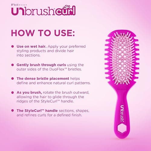 FHI Heat UNbrush Curl Collection for Pain-Free Brushing & Curl Enhancing Styling for Curly Hair Types - Use on Wet Hair Only thumbnail 4