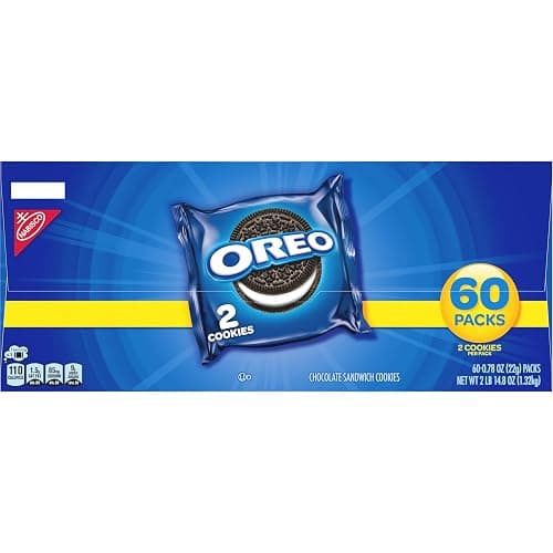OREO Chocolate Sandwich Cookies, 60 Snack Packs (2 Cookies Per Pack) | Always made with Real Cocoa, Certified Kosher, Individually Wrapped thumbnail 19