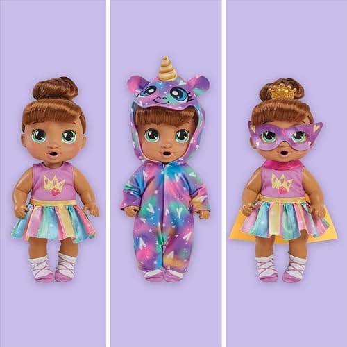 Baby Alive Super BFF Sophia Sparkle Brown Hair Dress Up Baby Doll Playset, 11 Inches, Toys for 3 Year Old Girls & Boys & Up (Amazon Exclusive) thumbnail 3