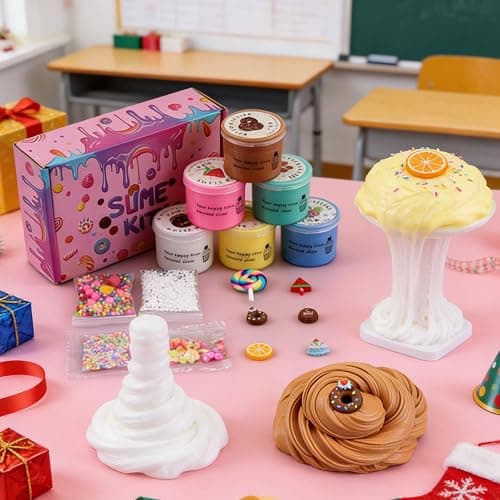 6 Pack Butter Slime Kit,Super Soft Stretchy Non-Sticky, Birthday Gifts for Girls and Boys, Stress Relief Toy thumbnail 2