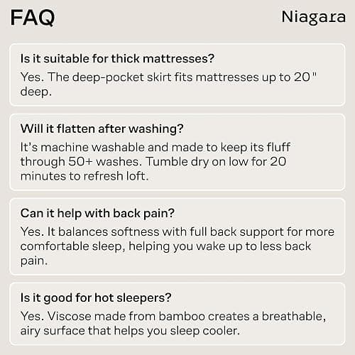 Niagara Sleep Solution Twin Ultra Soft Mattress Topper — Back Pain Relief | Rayon Derived from Bamboo, 20" Deep Pocket, Breathable Pillow Top Mattress Pad, Perfect for Hot Sleepers, Pink thumbnail 9