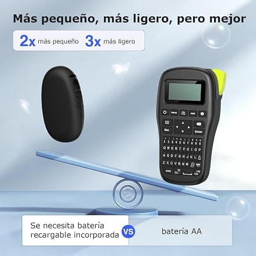 SUPVAN E10 etiquetadora Bluetooth, con Etiquetas Impermeables (15mm x 6 m/Rollo), Ideal para oficinas y hogares, Negro thumbnail 3