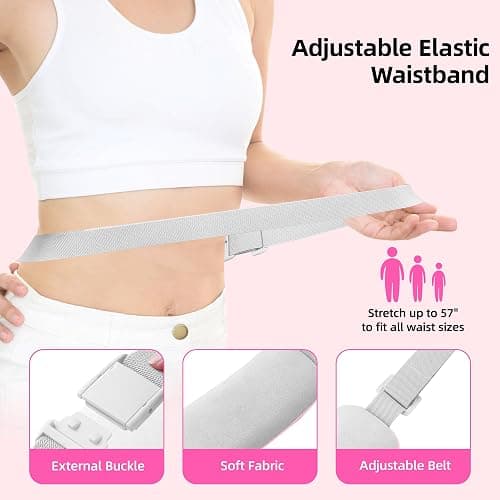 Portable Heating Pad Period Cramps: 2 Timer 6 Heat Levels 6 Vibration Modes Cordless Electric Heating Pad for Back Pain Relief Menstrual Heating Pad Christmas Stocking Stuffer Pink thumbnail 6