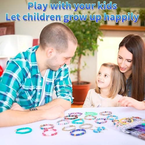 AIPRIDY Girls Toys Bracelet Making Kit, Clay Beads Jewelry Activity Kit, DIY Crafts Birthday Christmas Gifts for Girls Ages 5 6 7 8 9 10 11 12 Years Old (24 Colors 6500 Pcs) thumbnail 5