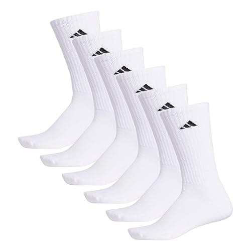 adidas Men's Athletic Cushioned 6-Pack Crew, Cushioned Crew Socks with Arch Compression for a Secure Fit thumbnail 7