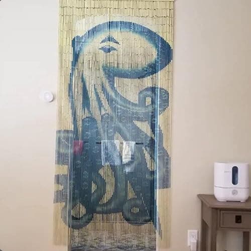TACHILC Octopus Wooden Beaded Door Curtain - 36 x 78 in- Bead Doorway Curtain - Bead Curtain for Door Decoration & Room Divider thumbnail 6