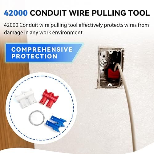 42000 Conduit Wire Pulling Tool - for Rack-A-Tiers Pull Buddy, Multi-Pack Wire Pulling Guides, Electrical Box Cable Pulling Tool, Prevent Wire Damage During Pulls thumbnail 3