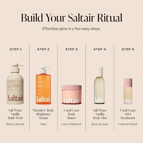 Saltair Vitamin C Body Serum with Glow Complex | Hydrating Body Serum To Help Visibly Even Tone | Daily Vitamin C Body Care For Smooth Radiant Looking Skin | 1 Count thumbnail 8