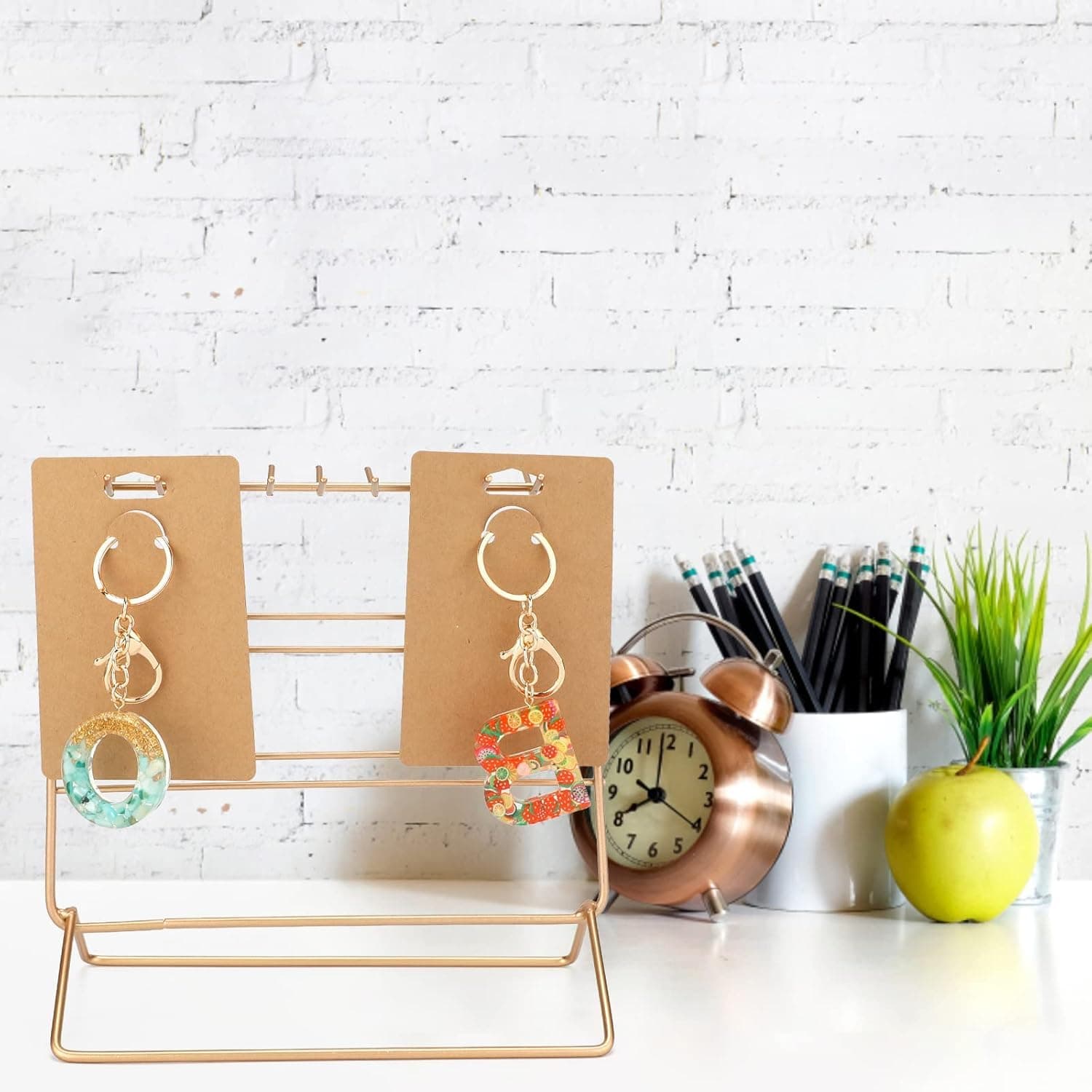 Festiko® Keychain Display Cards (Brown Kraft A, Pack of 100 Pcs, 4.7"*3.1"), Keyring Display Cards, Jewellery Display Cards thumbnail 5