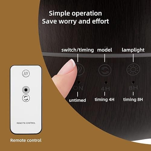 BLOIMP Essential Oil Diffuser 250ML,Jellyfish Diffuser Air Humidifiers Sound Pickup Ultrasonic Aromatherapy Diffuser Remote Control 7 Color Lights for Home Bedroom Office Hotel (Brown Color) thumbnail 7