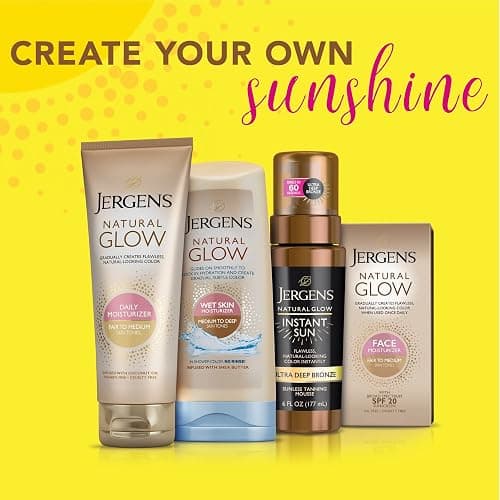 Jergens Natural Glow Instant Sun Body Mousse, Self Tanner for Ultra Deep Bronze Tan, Sunless Tanning Body Bronzer, Natural Looking Fake Tan, 6 Oz thumbnail 5