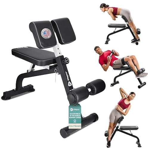 LifePro SculptTrainer Roman Chair with 330 lb Capacity — Incline Adjustable Hyperextension Bench for All-in-One Body Workout — Foldable Home Gym Back Extension Machine for Glutes, Core & Lower Back - Image 1