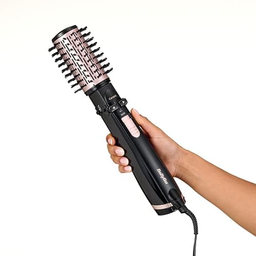 BaByliss Brosse soufflante rotative Dry, Straighten and Style - Pour sécher, lisser et mettre en forme, Fonction ionique, Avec 4 accessoires interchangeables, Noir, AS200E thumbnail 8