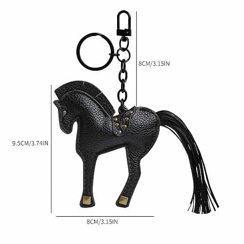 Autumnwell Leather Horse Keychain, Bag Charm thumbnail 4