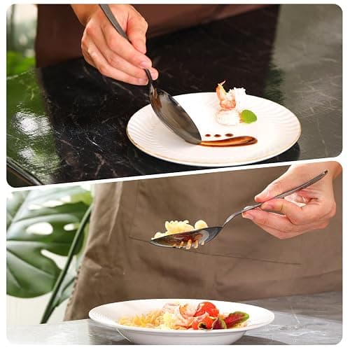Recsrdce Professional Stainless Steel Culinary Plating Set,9 Piece Culinary Plating Set, Black, Stainless Steel thumbnail 7