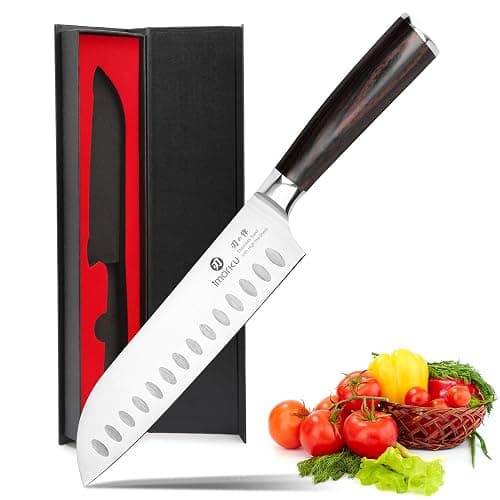 imarku Chef Knife 7 Inch Kitchen Knife Ultra Sharp Santoku Knife - High Carbon Japanese Chefs Knife, Kitchen Gadgets 2025, Apartment Essentials, Birthday Gifts for Him Her, Best Gifts for Women Men - Image 1