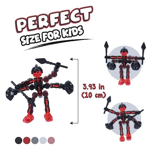 Zing Klikbot Galaxy Pack, Set of 3 Poseable Action Figures with Weapons, Includes 1 Hero (Ice), 1 Villain (Maze) and 1 Guardian (Scorpion), Stop Motion Animation Figure, Great for Kids Ages 6 and Up thumbnail 4