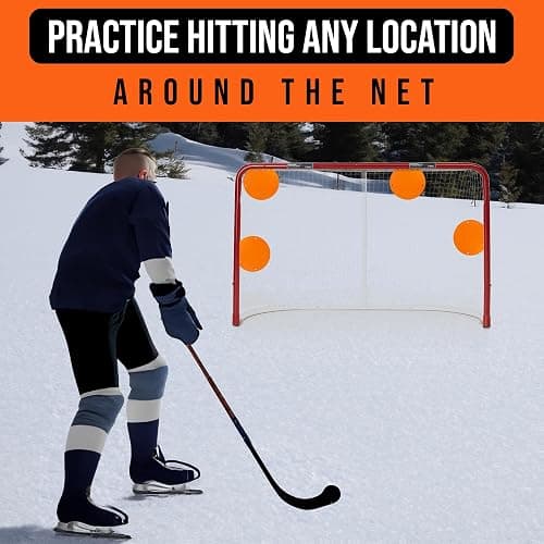 Top Shelf Targets 4 Pack Magnetic Hockey & Lacrosse Goal Targets - 8-Inch Orange thumbnail 7