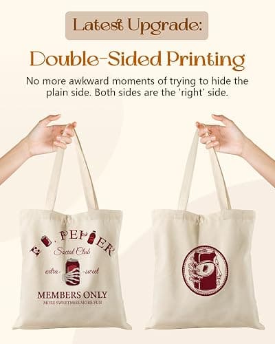 Miss Adola Aesthetic Tote Bag for Women- with Magnetic Buckle and Zipper Inner Pocket Cloth Cotton Canvas Tote Bags thumbnail 5