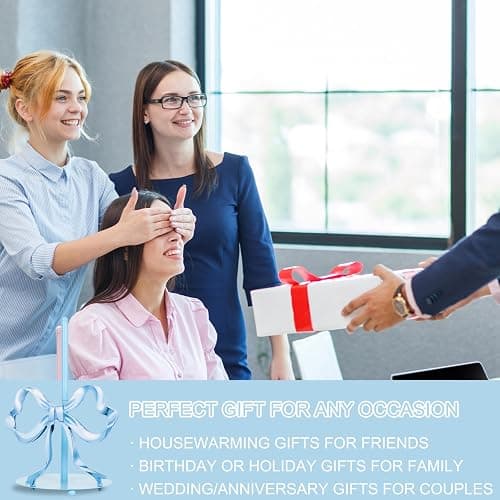 JarThenaAMCS Trendy Bow Paper Towel Holder Cute Blue Bow Knot Kitchen Decor Accessories Large Metal Towel Holder Stand for Coquette Home Party Bathroom Countertop thumbnail 7