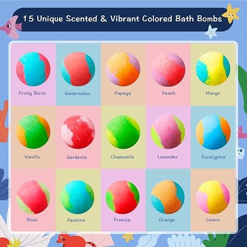 30 Kids Bath Bombs with Surprise Inside – Gift Set with 30 Unique Land & Sea Animal Toys, Fun, Educational, and Child-Safe Natural Bath Bombs with Toys, Great Gift for Kids’ Birthdays & Christmas thumbnail 4