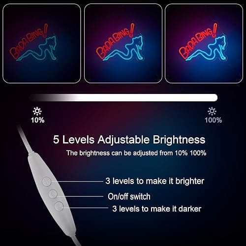 Bada Girls Neon Sign for Wall Décor Dimmable Bing Sopranos LED Neon Light USB Powered Neon Art signs for Pub Store Man Cave Party thumbnail 4