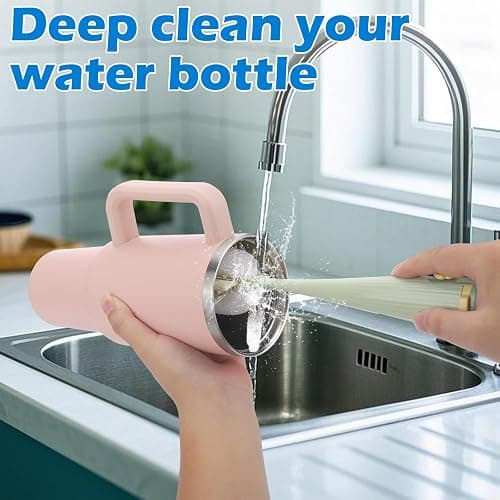 Palksky 5 in 1 Water Bottle Cleaning Brush Set, Multifunctiona Brush and Straw Cleaner for Owala/Stanley/Hydro/Yeti/Simple Modern Cup Accessories thumbnail 4