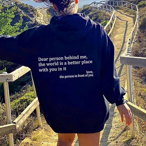 Soft Clouds You are Enough Hoodie, Dear Person Behind Me Hoodie, to The Person Behind Me-World is a Better Place thumbnail 4