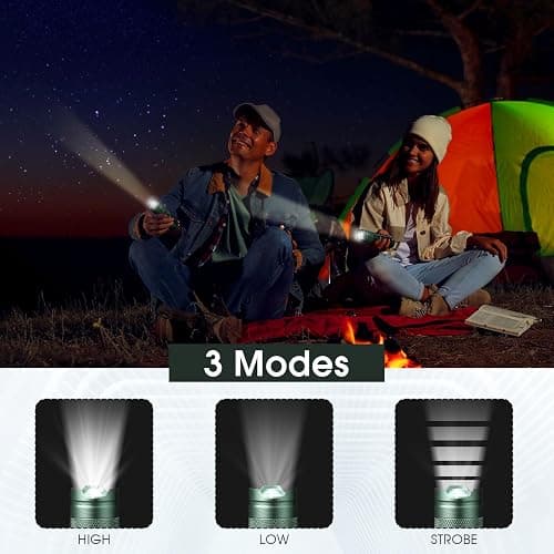 Fumete 20 Pieces LED Flashlight Mini 3 Mode Tactical Torch Small Water Resistant Pocket Flash Light Adjustable Focus Light Pen for Men, Father, Indoor Outdoor Hiking(Dark Green) thumbnail 4