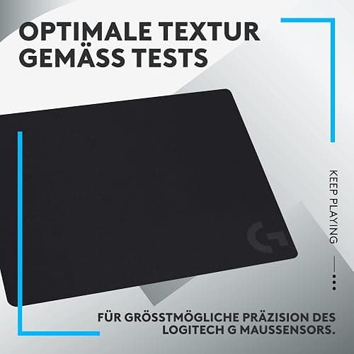Logitech G G240 Stoff-Gaming-Mauspad, optimiert für Gaming-Sensoren, mäßige Oberflächenreibung, rutschfeste Mausmatte, Mac- und PC-Gaming-Zubehör, 340 x 280 x 1 mm thumbnail 4
