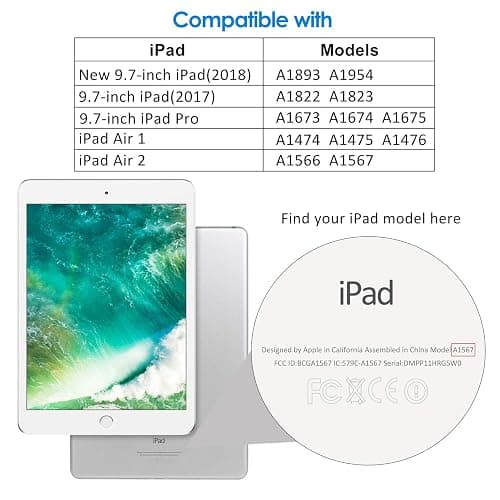 JETech Screen Protector for iPad (9.7-Inch, 2018/2017 Model, 6th/5th Generation), iPad Air 1, iPad Air 2, iPad Pro 9.7-Inch, Tempered Glass Film, 1-Pack - 1-Pack thumbnail 2