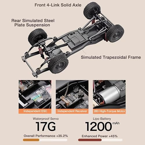 SVERTIBO 1/12 RC Crane Truck, MN-82T LC79 RTR RC Crawler, 4WD Off-Road Tow Car RTR 2.4GHz RC Pick-up Trail Truck for Adults Hobby Toys (Yellow) thumbnail 5