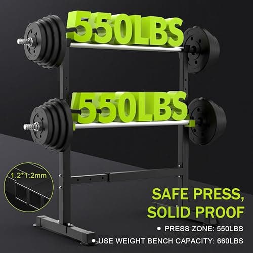 FitinOne Adjustable Folding Weight Bench for Home Gym, 660 lbs Capacity Multi-Functional Workout Bench Sturdy Durable for Full Body thumbnail 3