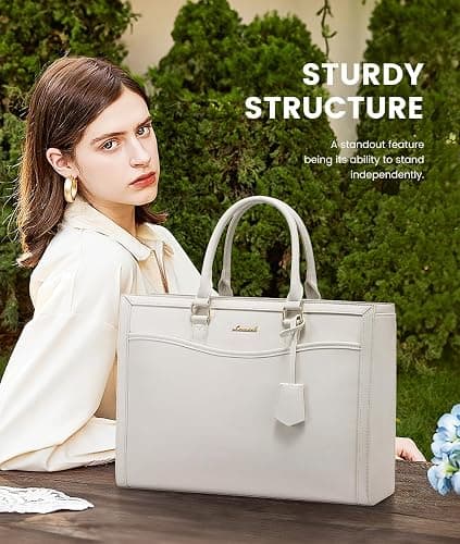 LOVEVOOK Laptop Tote Bag for Women, Office Work Bag Briefcase fit for 15.6 inch Laptop, Large Capacity Teacher Bag Handbag thumbnail 8