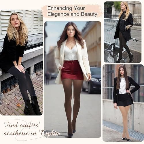 MANZI 2-6 Pairs Women's Opaque Control Top Tights 70 Denier Stretch Pantyhose thumbnail 9