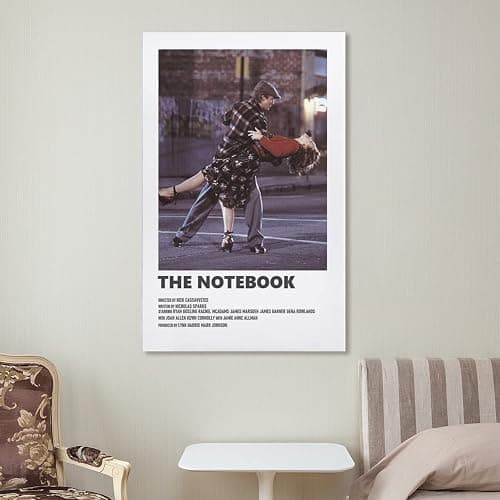 Vintage Movie Poster, The Notebook Movie Poster, Ryan Gosling and Rachel McAdams Movie Stills Art Po Wall Art Paintings Canvas Wall Decor Home Decor Living Room Decor Aesthetic 16x24inch(40x60cm) Un - 24L" x 16W" - White thumbnail 7