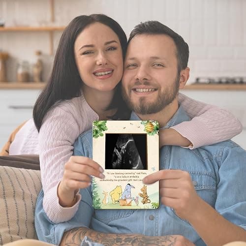 Winnie Pregnancy Milestone Keepsake & Ultrasound Picture Frame - Baby Shower Sign & Decor - Gifts for Gender Reveal thumbnail 6