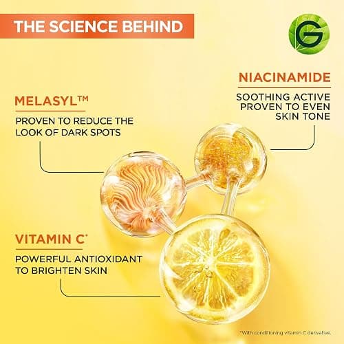 Garnier Vitamin C Serum for Face, With 4% Niacinamide, Salicylic Acid & Melasyl, Brightening, Anti-Dark Spot Serum, For All Skin Types, Even Sensitive, For Dull, Tired Skin, 30mL thumbnail 5