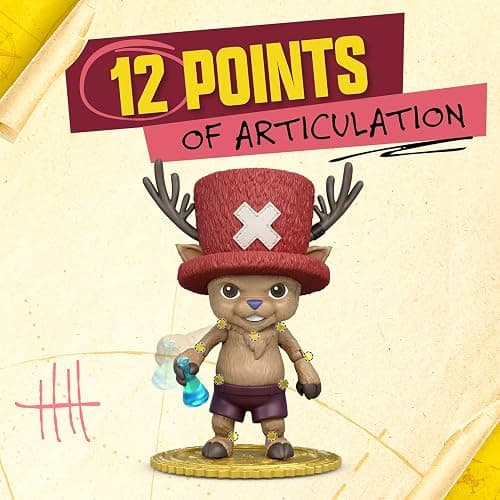 One Piece Tony Tony Chopper 4″ (10 cm) Action Figure with 6 Accessories. Includes Swappable Facial Expressions, Medical Bag, Medical Vial, and Berry Coin Display Base thumbnail 6