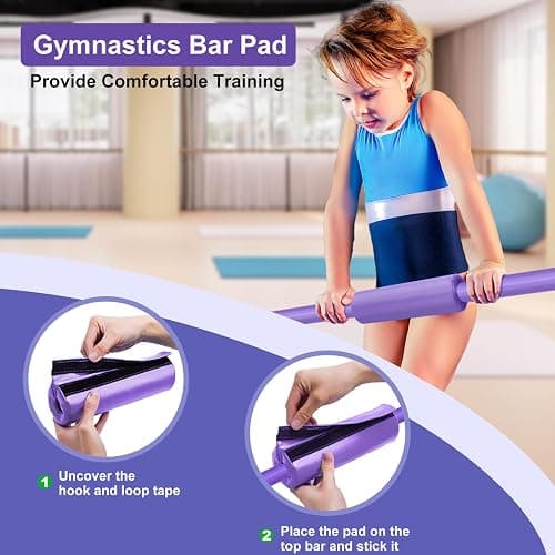 RINREA Gymnastic Bars for Kids with Adjustable Height, Folding Gymnastic Training Kip Bar, Expandable Horizontal Bar for Home thumbnail 6