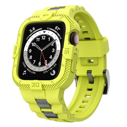 GELISHI Bands Compatible for Apple Watch Band 46mm 45mm 44mm 42mm, Men Sport Rugged Band with Protective Case for Watch Series 11 10 9 8 7/ SE 3/2/1/ Series 6 5 4 3 - Image 1