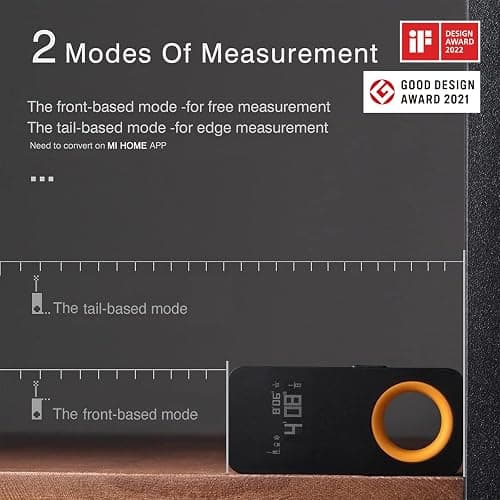 HOTO Laser Measuring Tool, Pocket-Size 98Ft Digital Laser Tape Measure ±2mm Accuracy, USB-C Rechargeable, OLED Display, Ft/M/in Unit Conversion, Real-time Data Sync, Cool Gadgets for Men & Home Use thumbnail 5