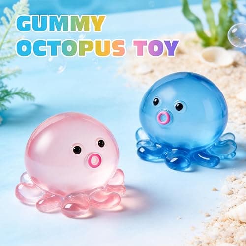 VISCOO 4 Pack Octopus Stress Balls for Adults Kids, Slow Rising Squishy for Anxiety Stress Relief, Cute Squeeze Ball for Party Favors/Taba Squishy for Classroom Prize Birthday thumbnail 6