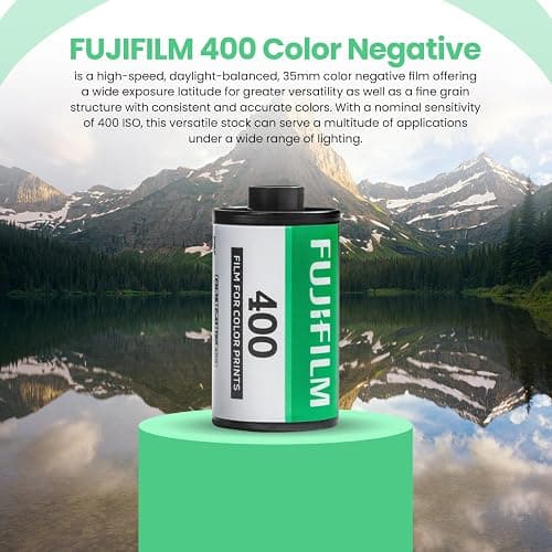 FUJIFILM 400 Color Negative Film (35mm Roll Film, 36 Exposures, 3-Rolls) + BluebirdSales Microfiber Cleaning Cloth thumbnail 3