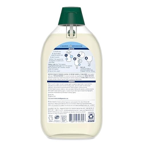 Seventh Generation EasyDose Laundry Detergent, Ultra Concentrated: 66 Loads, Free & Clear Designed for Sensitive Skin, 23.1 Fl Oz thumbnail 2