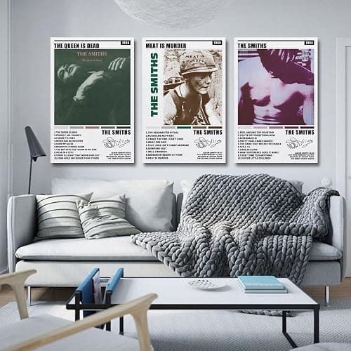 ZGHQHCDRH The Smiths, The Queen Is Dead, Meat Is Murder - Set of 3 Album Posters Music Canvas Wall Art For Room Aesthetic 08x12inch(20x30cm) thumbnail 5